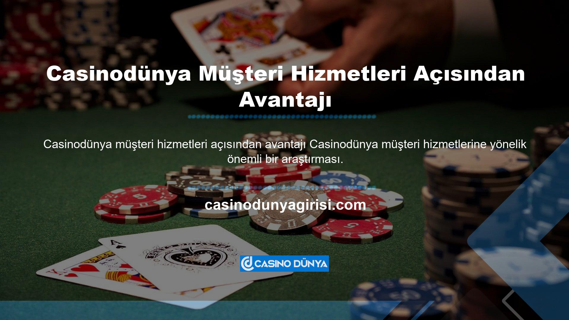 Öncelikle uzun yıllar yurt dışında çalışan ve halen Türkiye'de hizmet veren Casinodünya, tam sayfa web sitesini Türkçe'ye çevirerek geri bildirimde bulundu